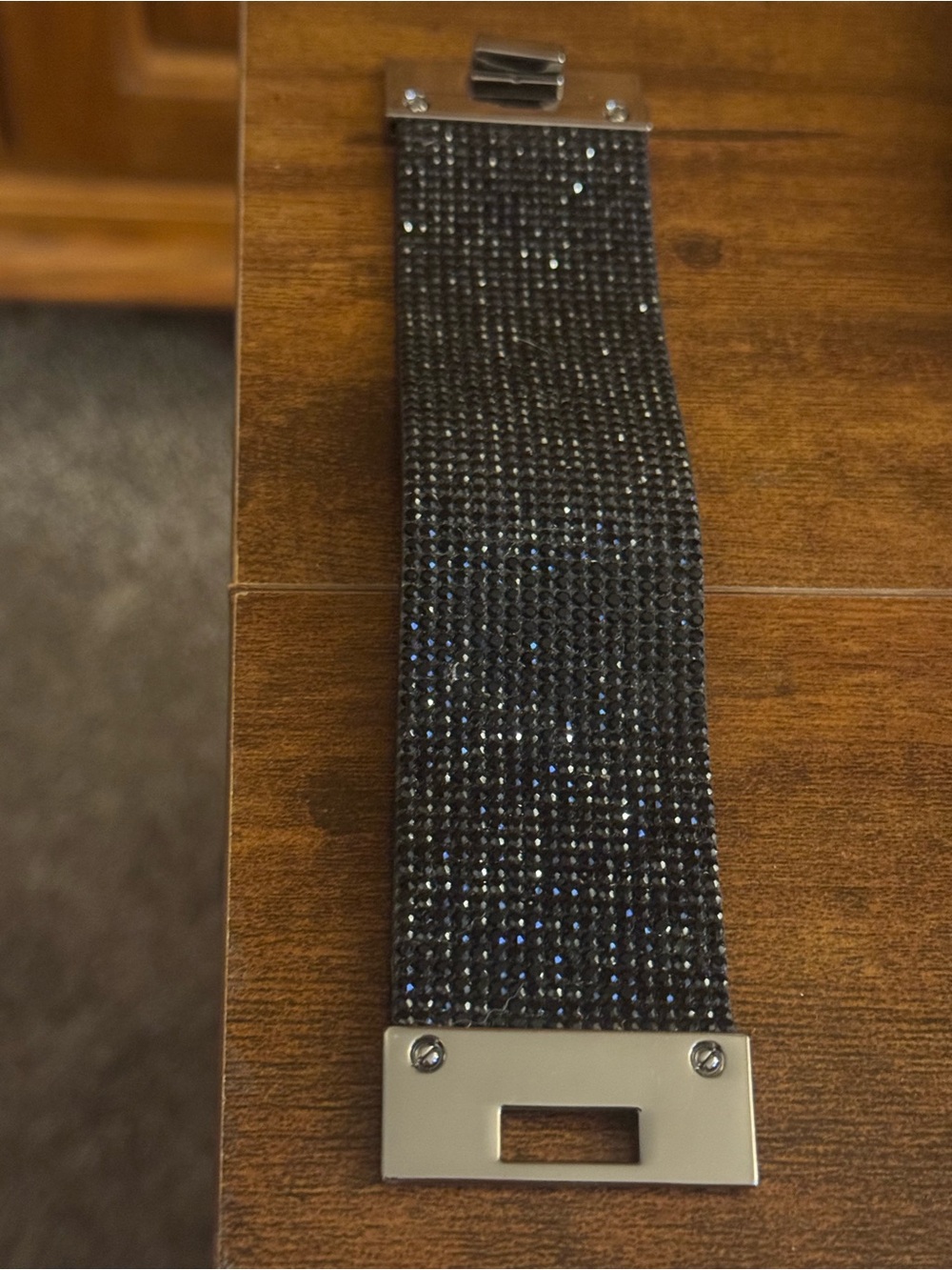 Sparkling Black Crystal Stretch Bracelet